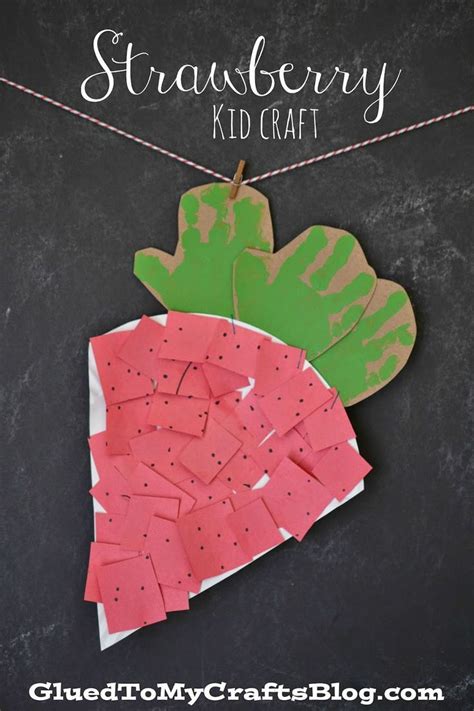 Paper Plate Strawberry Kid Craft Strawberry Crafts