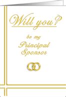 principal sponsor wedding attendant invitations