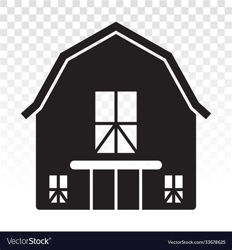 Barn Or Farm House Flat Icon For Apps Or Websites Vector Image