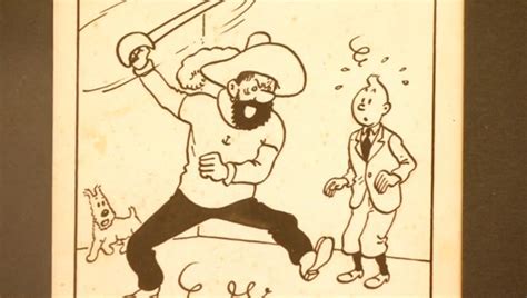 Rare Tintin In America Drawing To Go On Auction