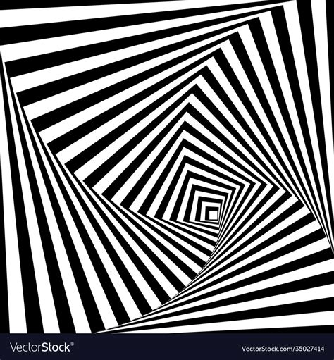 A Black And White Design Optical Illusion Vector Image