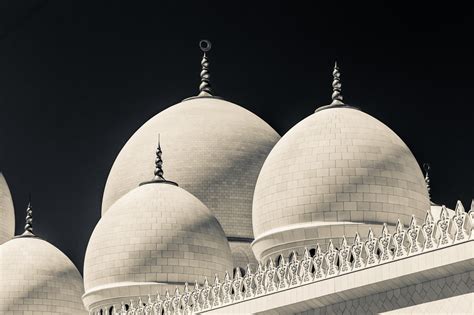 Gray Concrete Dome Building Architecture Dubai Mosque Asian