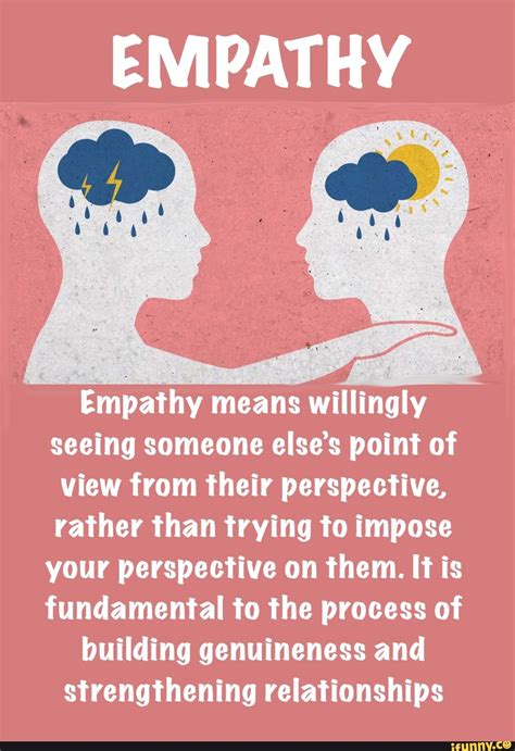 empathy empathy means willingly seeing someone else s point of view from their perspective