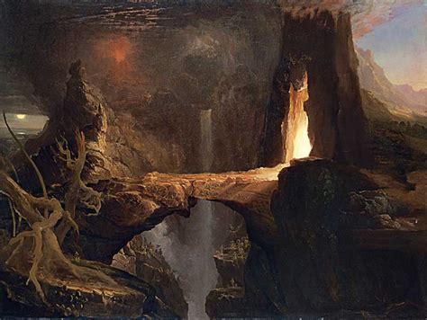 Expulsion Moon And Firelight Thomas Cole