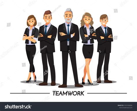 Business People Teamwork Vector Illustration Cartoon Stock Vector
