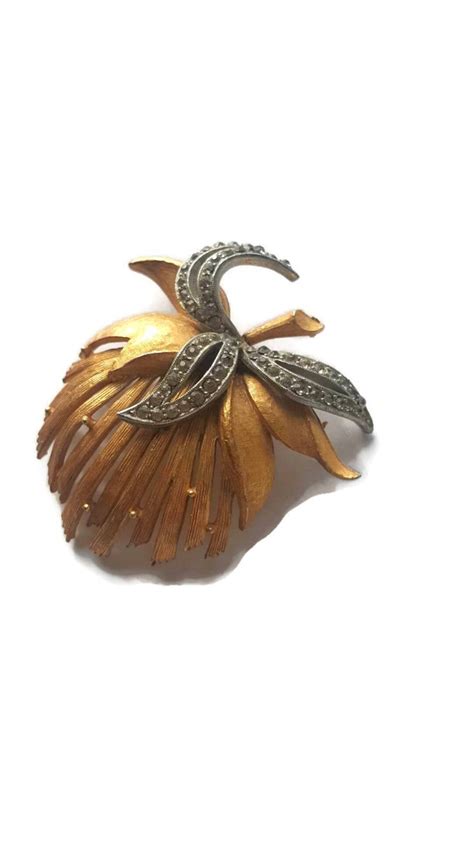 Florenza Brooch Florenza Jewelry Marcasite Gold Silver Etsy