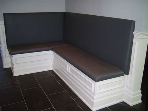 Banquette seating is elongated seating usually along a wall, booth seating is two banquette seats facing each other to create a booth, bench seating is often a banquette seat with. Built-in banquette - Contemporary - Dining Room - Toronto ...