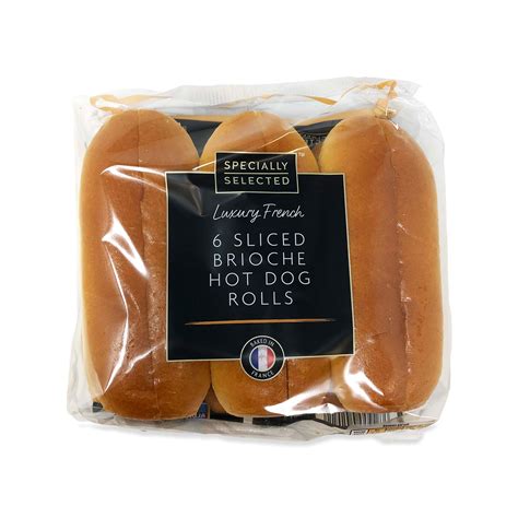 Luxury French 6 Sliced Brioche Hot Dog Rolls 270g Specially Selected