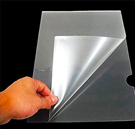 L Folder File A4 Size Durable Clear Transparent Plastic File Folders