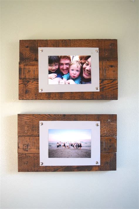 Diy Rustic Scrap Wood Picture Frames Spotlight Favorite Photos