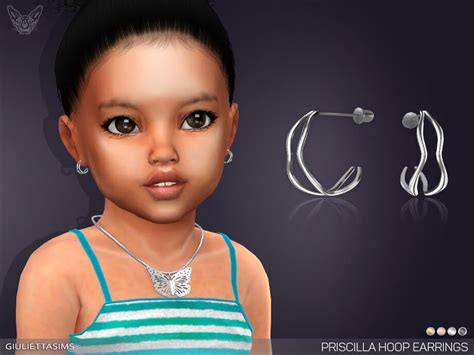 Sims 4 Priscilla Hoop Earrings For Toddlers By Feyona The Sims Book