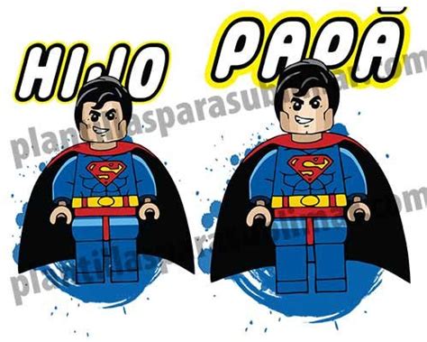 Superman Padre E Hijo Vector Plantillas Para Sublimar