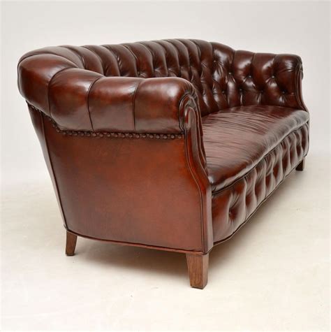 The leather has been flowing like wine around these parts for the last few months. Antique Deep Buttoned Leather Chesterfield Sofa - Marylebone Antiques