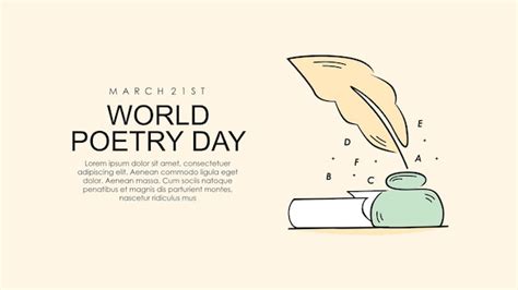 Premium Vector Vector World Poetry Day Background Template