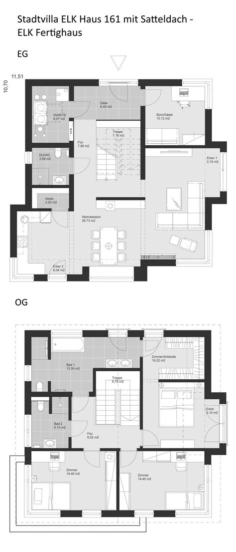 Mehr informationen zu elk haus. Grundriss Einfamilienhaus im Landhausstil mit Satteldach ...