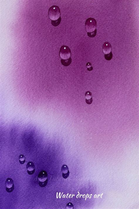 Waterdrops In Watercolor Print From Original Watercolor Etsy