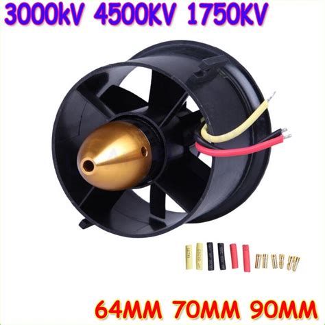 1 set 70mm duct fan with 3000kv motor spindle 4mm 64mm fan with 4500kv motor 90mm duct fan with