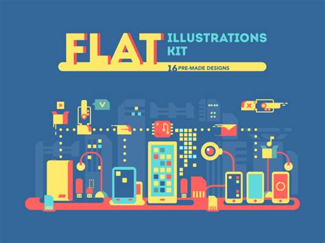 Flat Illustrations Kit By Anton Fritsler For Kit8 On Dribbble