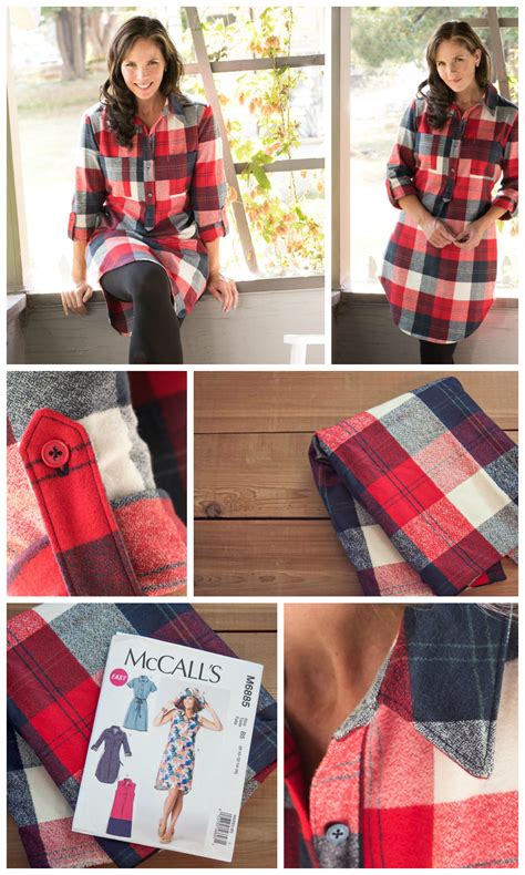 Sewing Mammoth Flannel Shirt Dress Craftsy Sewing Kit Review — Very Shannon Flannel