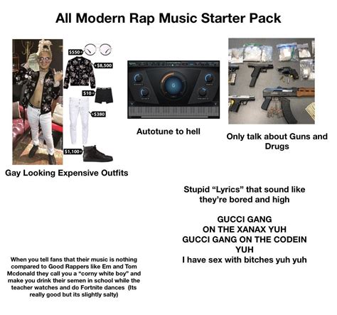 All Modern Rap Music Starter Pack Rstarterpacks Starter Packs