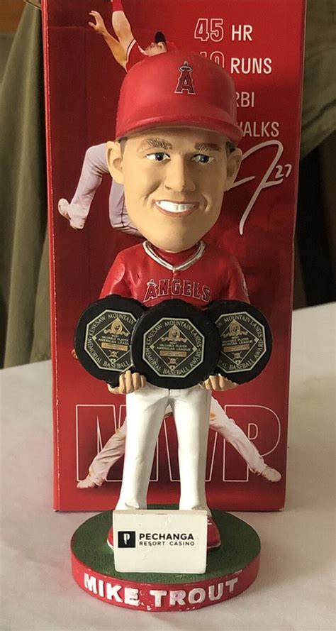 Mike Trout 3x Mvp Bobblehead Los Angeles Angels Anaheim