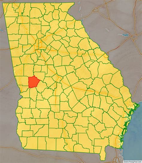 Map Of Talbot County Georgia