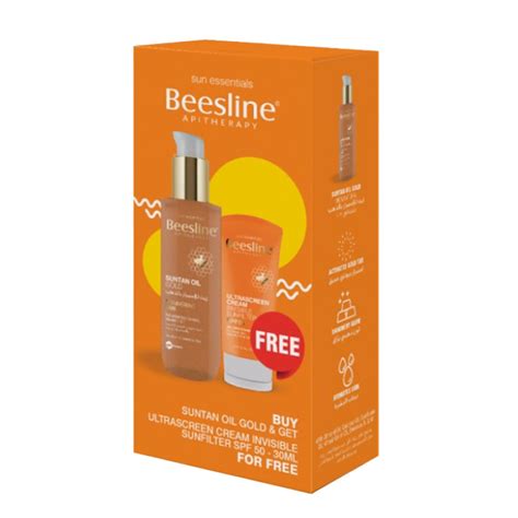 Beesline Suntan Oil Gold Ultrascreen Cream Invisible Sunfilter Offer