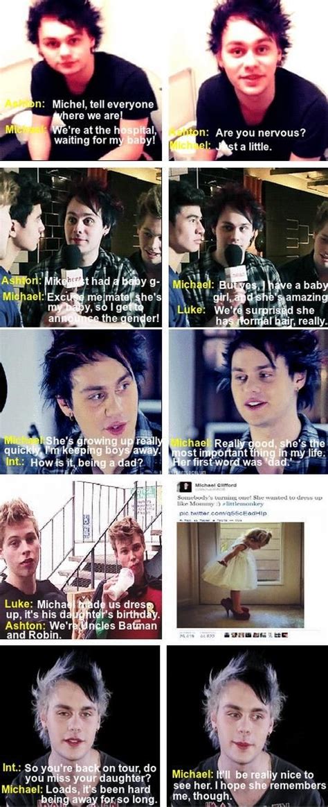 Any similarity or resemblance to actual persons or events is purely coincidental. #Imagine: Michael Being A Dad | 5sos michael, Michael ...