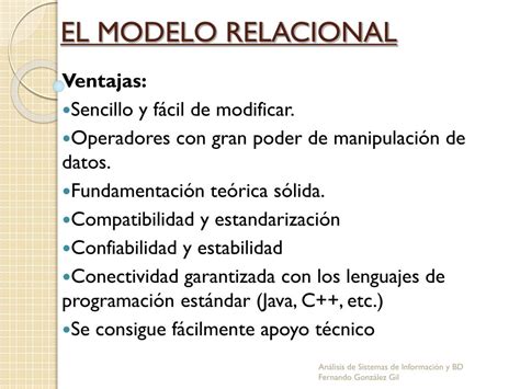 Ventajas Del Modelo Relacional