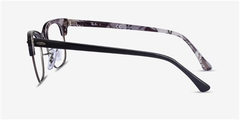 ray ban rb5154 clubmaster browline black multicolor frame eyeglasses eyebuydirect