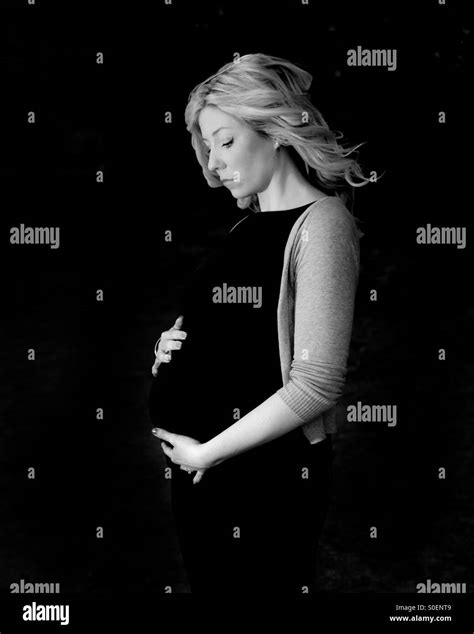 Pregnant Blonde Black And White Stock Photos Images Alamy