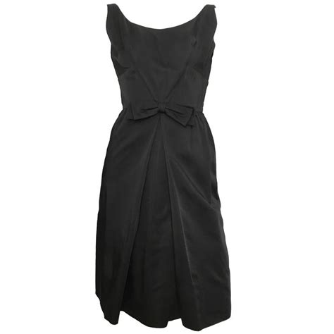 1950s Silk Little Black Dress Size 4 For Sale At 1stdibs