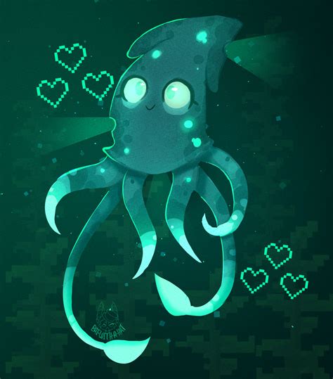 minecraft glow squid fanart by briarbat on deviantart