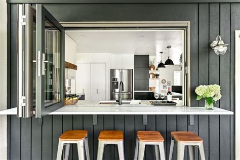 A Pass Through Window Completes This Indooroutdoor Kitchen Project