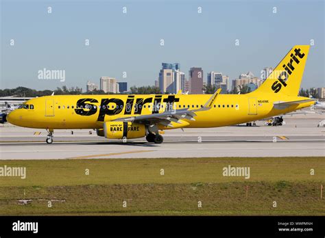 Spirit Airlines Airbus A320 Aircraft Fort Lauderdale Airport Stock