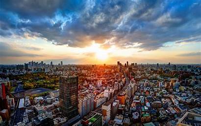 Tokyo Sunset Above Wallpapers Golden 1600 2560