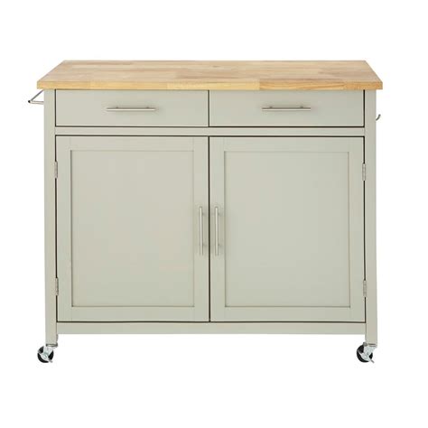 The cabinet face frames are made from. StyleWell Glenville Grey Kitchen Cart with 2 Drawers ...