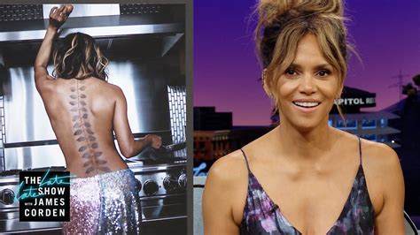 Halle Berry Is Test Driving Tattoos And Cooking Eggs Topless Youtube