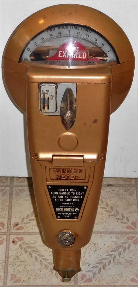 Sold Price Vintage Duncan Industries Model 60 Coppertone Parking Meter