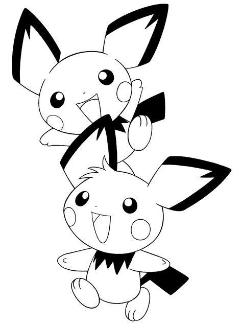 Pichu Ausmalbild Ausmalbilder Pokemon Pikachu Und Friendun Pokemon