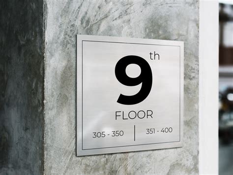 Floor Number Signs Floor Identification Numbers For Buildings Bk Signs