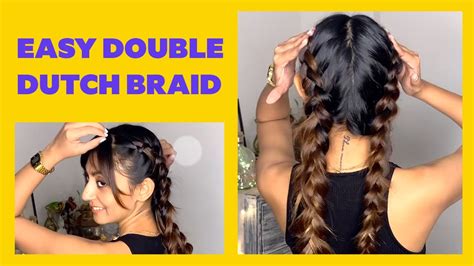 how to double dutch braid easy braided hairstyle 2023 step by step hair tutorial be