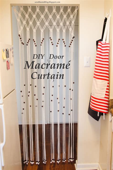 Macramé door curtains are one solution. DIY Door Macrame Curtain | Sarah Hamid