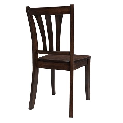 Corliving Dillon Cappuccino Stained Solid Wood Dining Chairs With