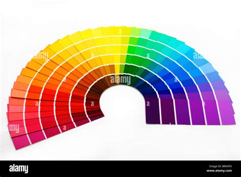 A Fan Of Paint Colour Swatches Stock Photo Alamy