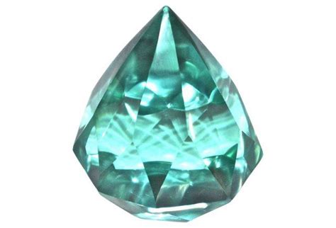 Blue Green Faceted Crystal Paperweight Crystal Paperweight Faceted