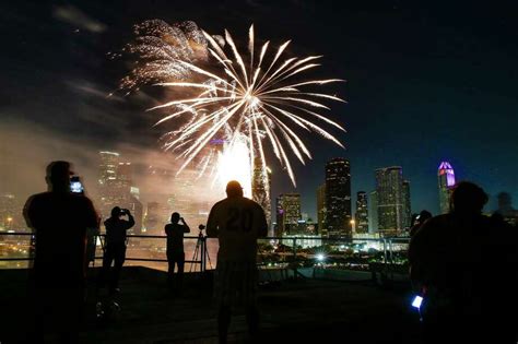 See Fireworks Light Up The Houston Skyline Houston Chronicle