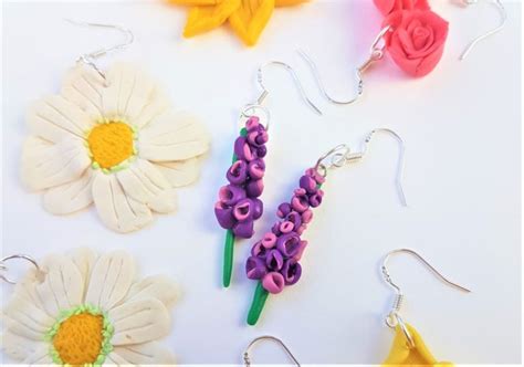 5 Flower Polymer Clay Earrings Designs Wearably Weird