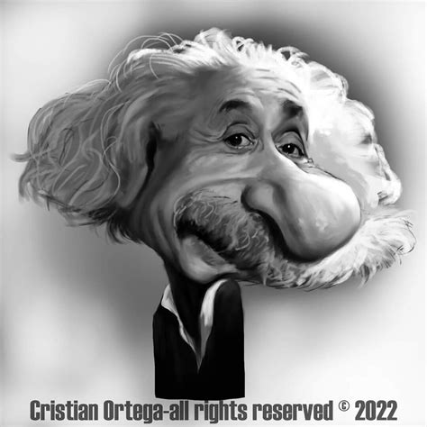 Artstation Albert Einstein Caricature