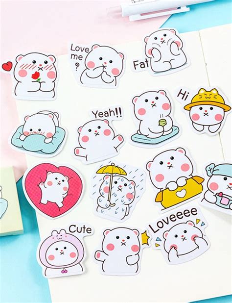 There are a range of kawaii stickers available to suit different needs. Cute Kira Kuma Bear Stickers. Decorate your bullet journal ...